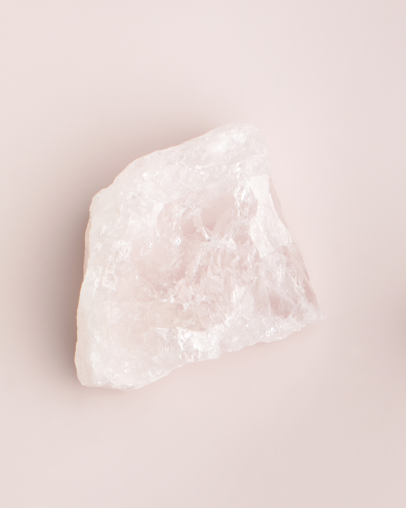 Rose quartz crystal